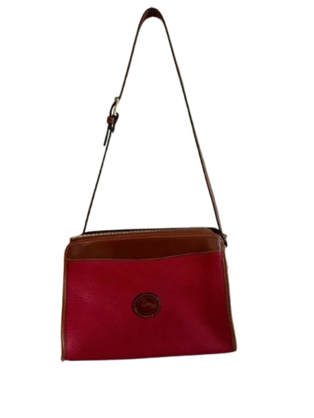 Dooney & Bourke Vintage Leather Crossbody Red/Brown